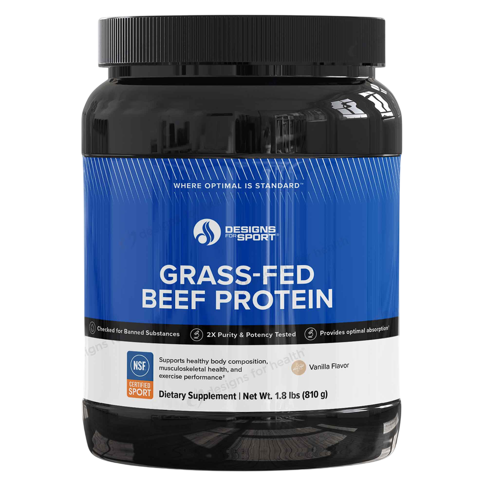 Designs For Sport Grass-Fed Beef Protein Powder, Vanilla (California Only) 810g