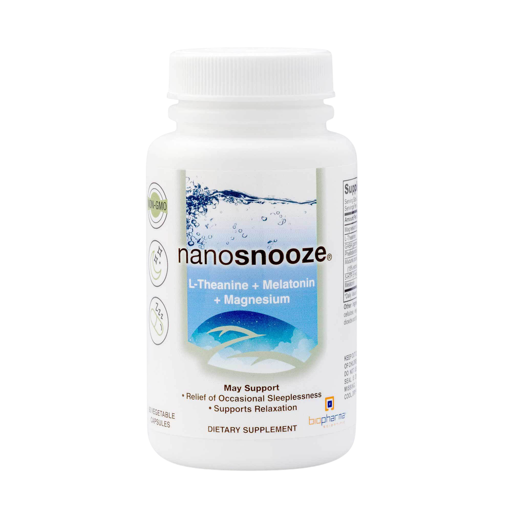 BioPharma Scientific Nanosnooze - Melatonin + Magnesium + L-Theanine 60 capsules