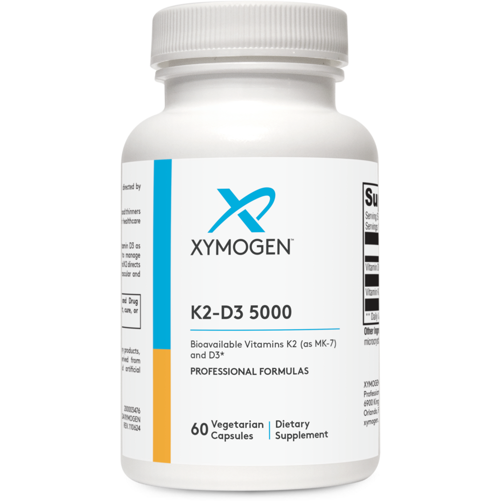 XYMOGEN K2-D3 5000 (Vitamin D3) 60 capsules