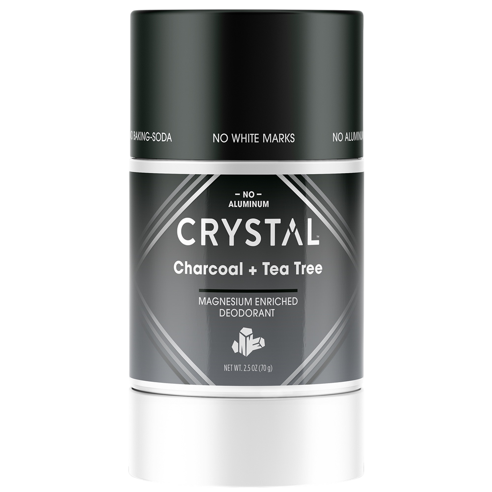 Crystal Magnesium Enriched Charcoal & Tea Tree Deodorant 2.5oz