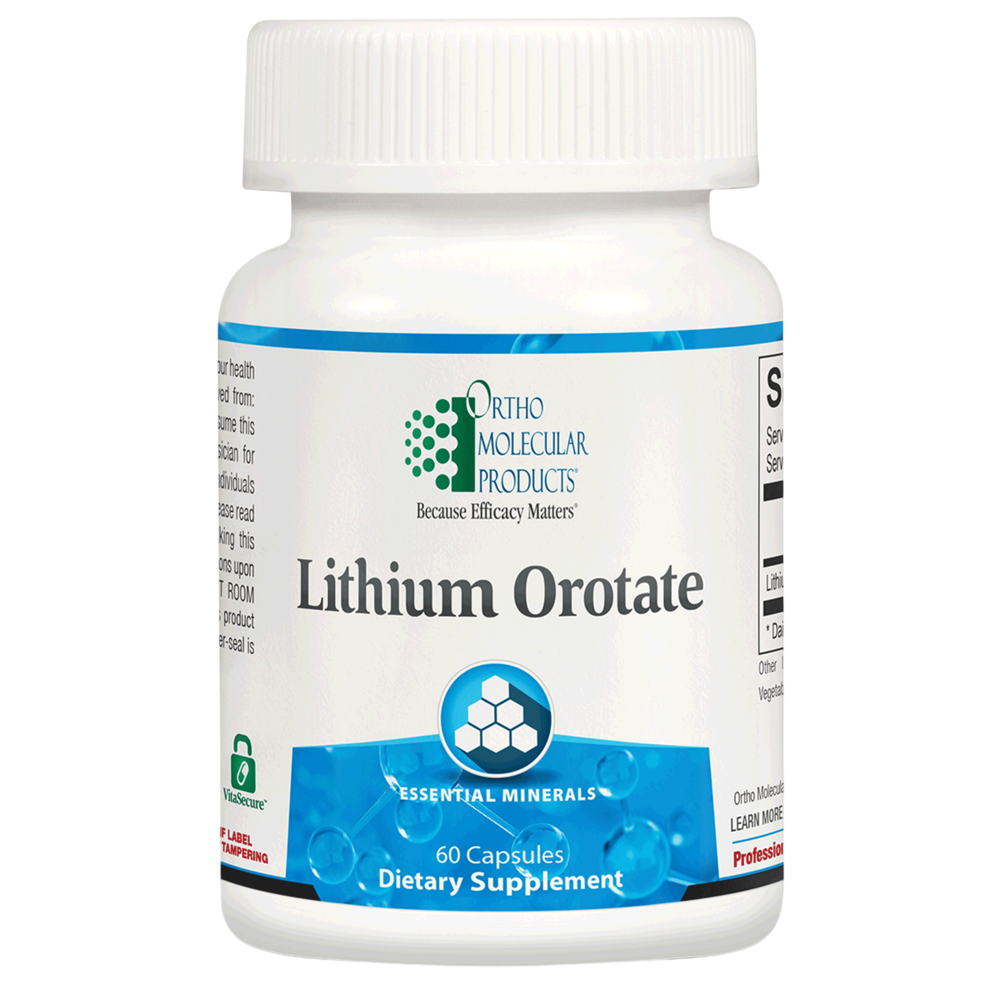 Ortho Molecular Product Lithium Orotate 60 capsules