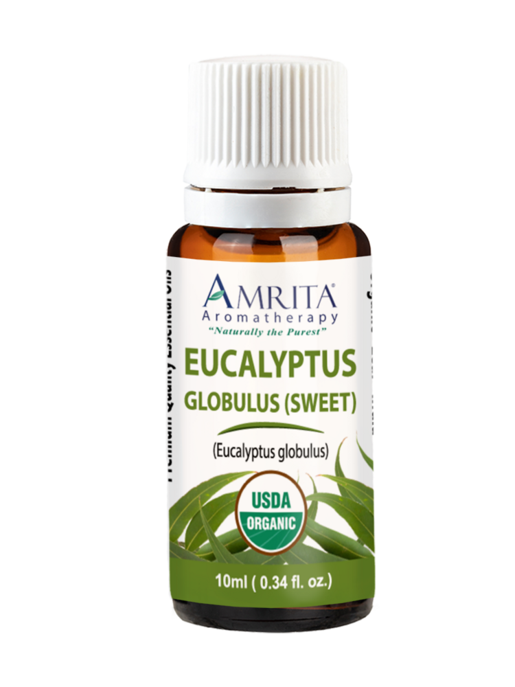 Amrita Aromatherapy Organic Eucalyptus Globulus (Sweet) 0.34oz