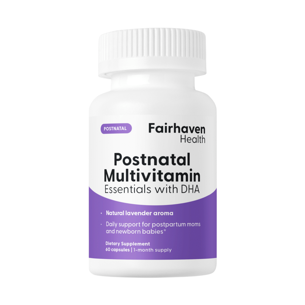 Fairhaven Health Postnatal Multivitamin Essentials plus DHA 60 capsules