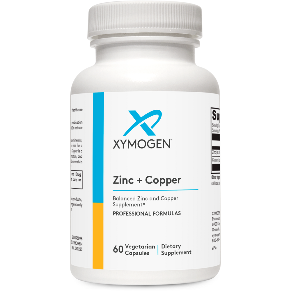 XYMOGEN Zinc + Copper 60 capsules