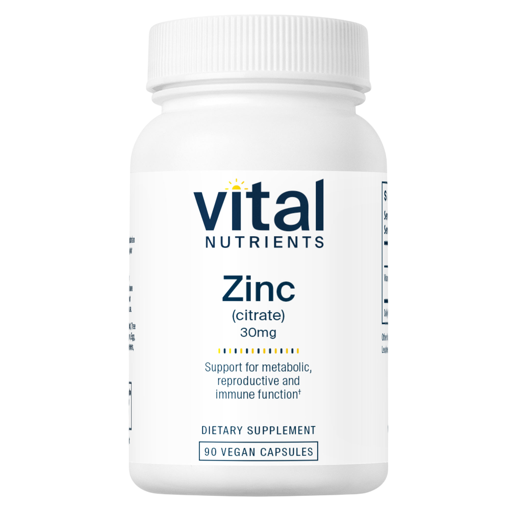 Vital Nutrients Zinc (Citrate) 30mg 90c 90 capsules