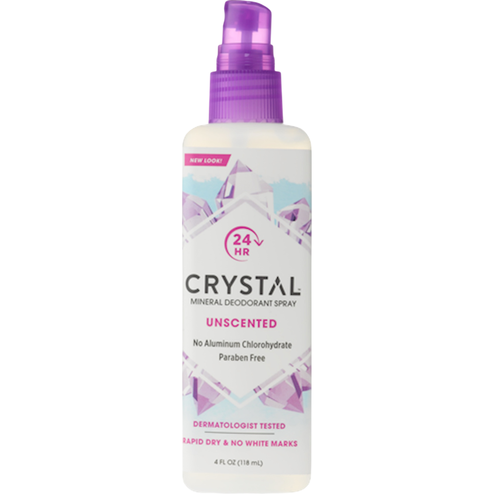 Crystal Unscented Crystal Body Spray Deodorant 4oz