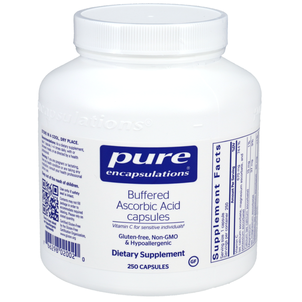 Pure Encapsulations Buffered Ascorbic Acid 250 capsules