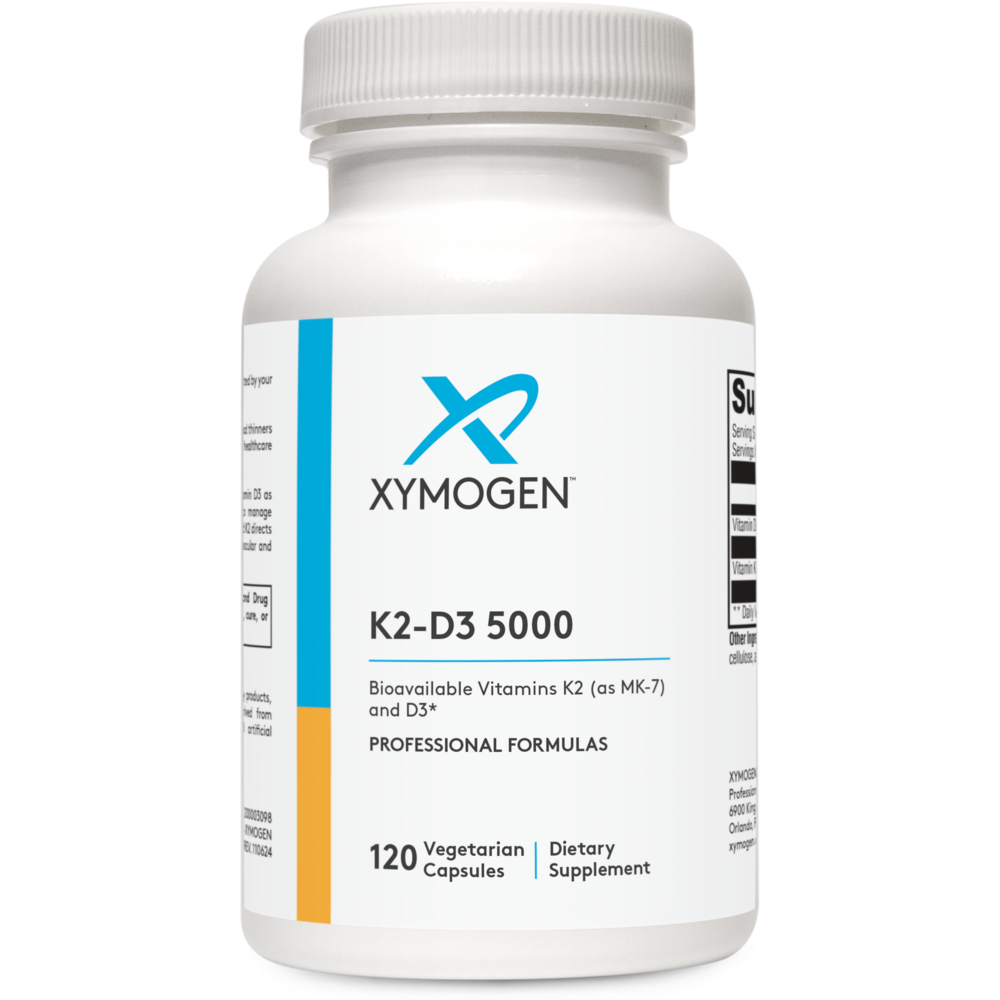 XYMOGEN K2-D3 5000 (Vitamin D3) 120 capsules