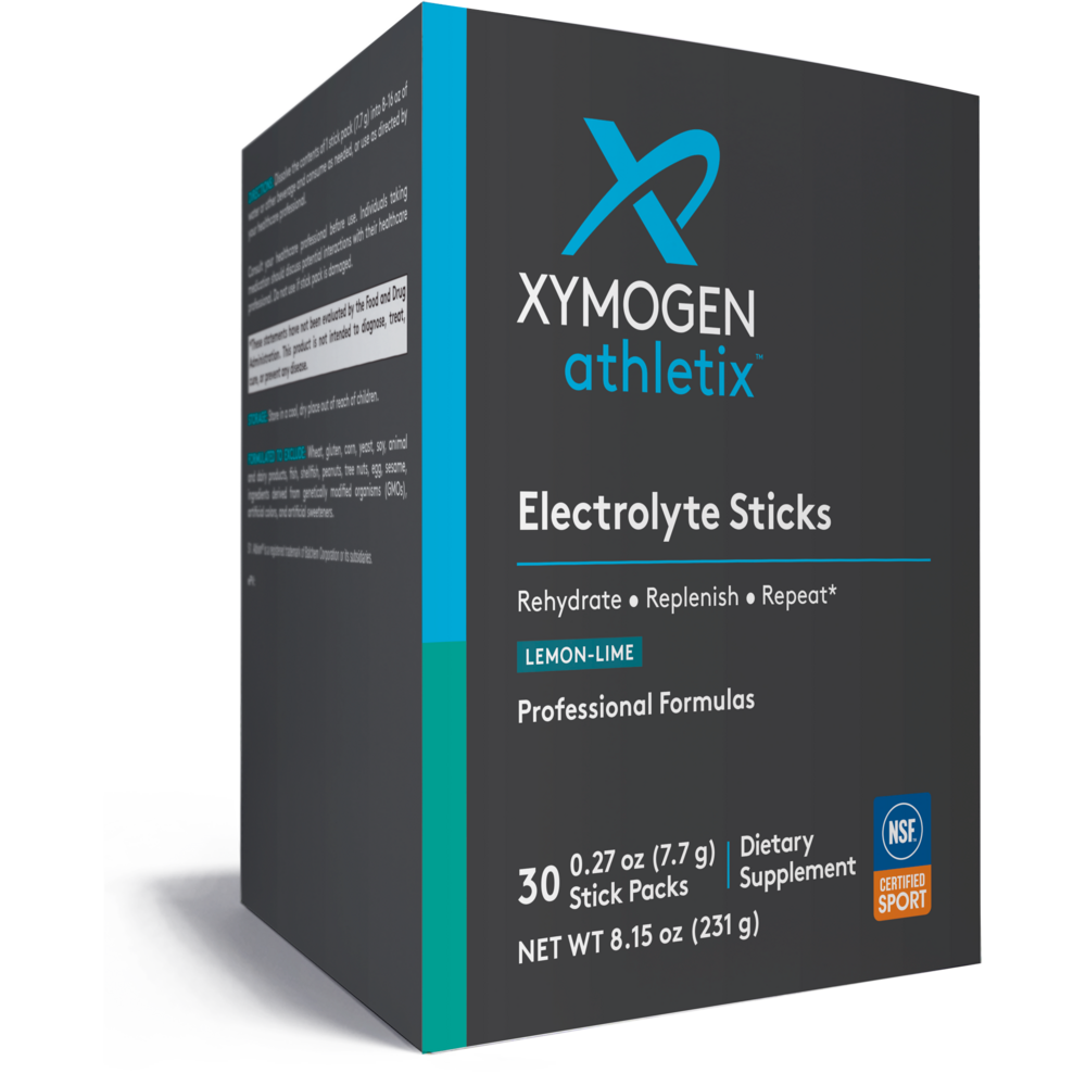 XYMOGEN Athletix Electrolyte Sticks Lemon-Lime 30 Stick Packs