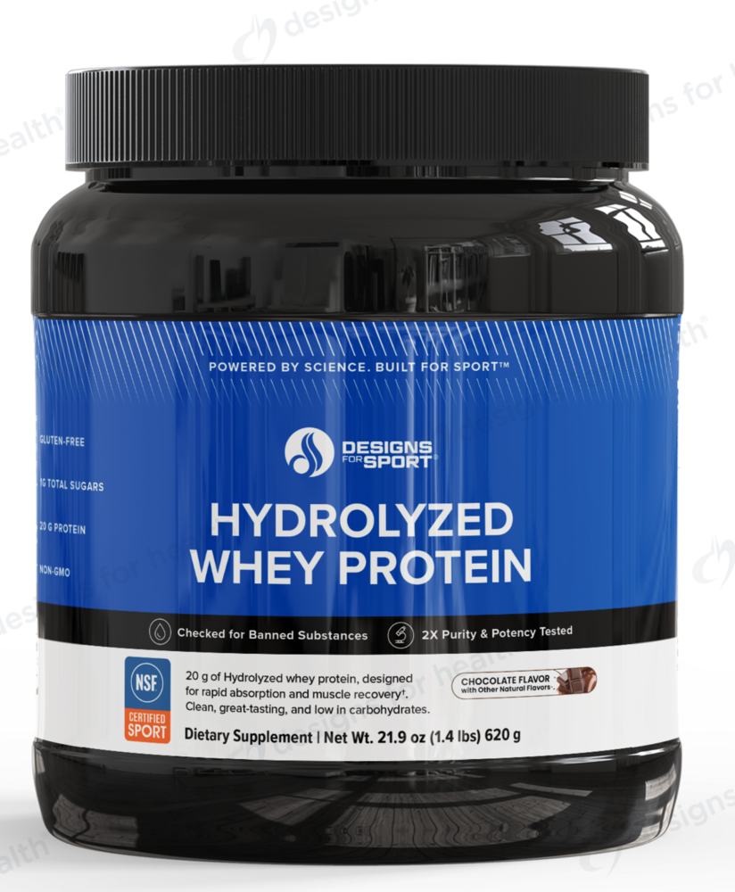 Designs For Sport Hydrolyzed Whey Protein Powder, Chocolate 620g