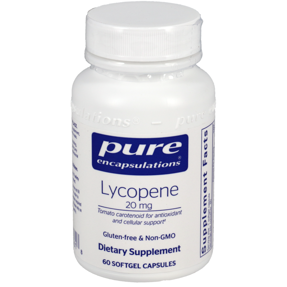Pure Encapsulations Lycopene 20mg 60 softgel capsules