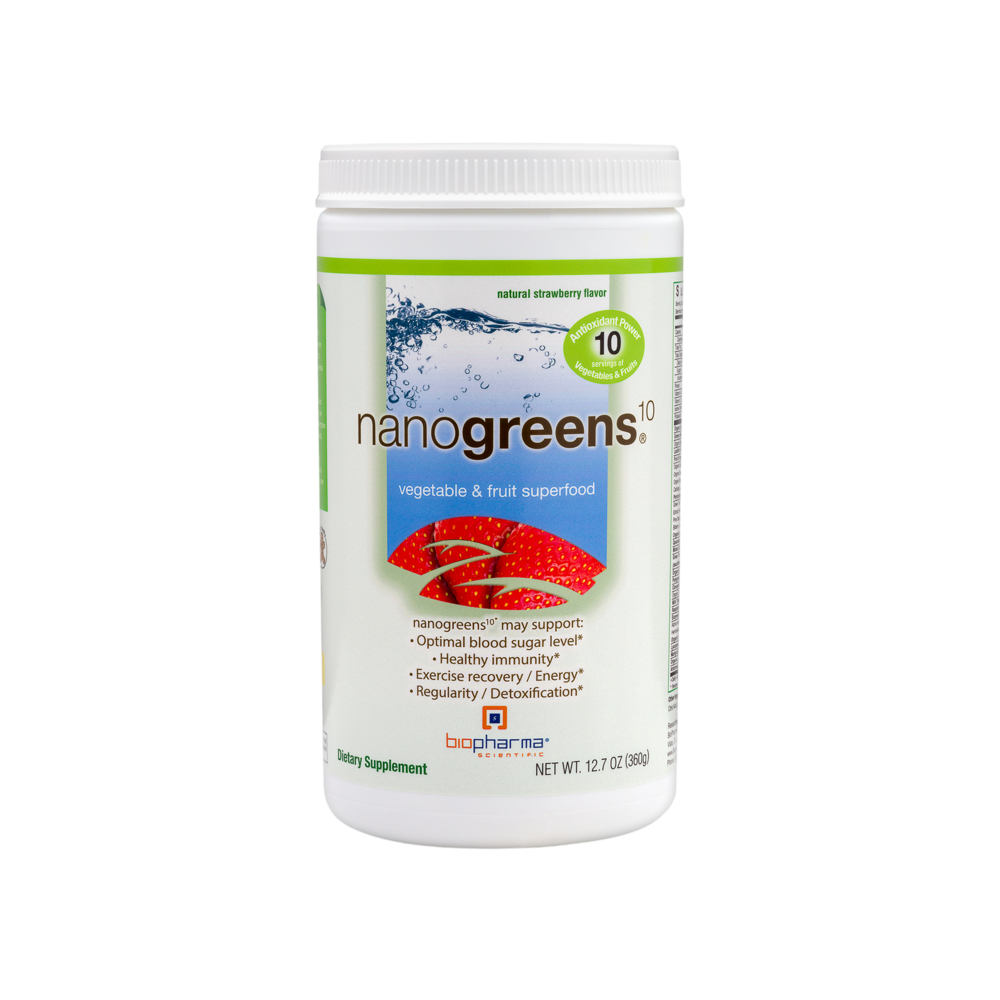 BioPharma Scientific NanoGreens10 Strawberry 360 Grams