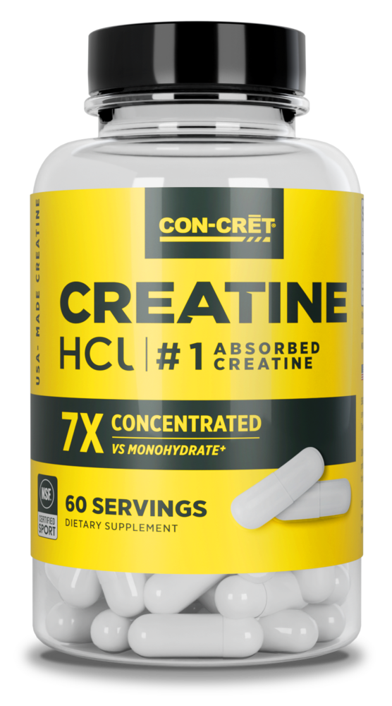 CON-CRET Creatine HCl Capsules, 750mg 60 capsules