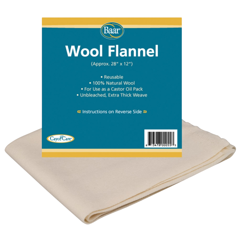 Baar Products Wool Flannel for Castor Oil packs 1 Packet