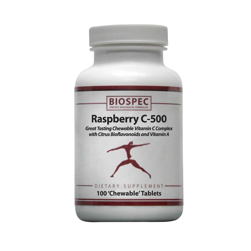 Biospec Nutritionals Raspberry C-500 100 Chewables