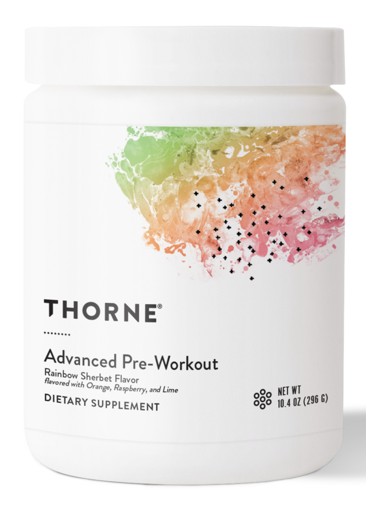 Thorne Advanced Pre-Workout, Rainbow Sherbet Flavor 296g