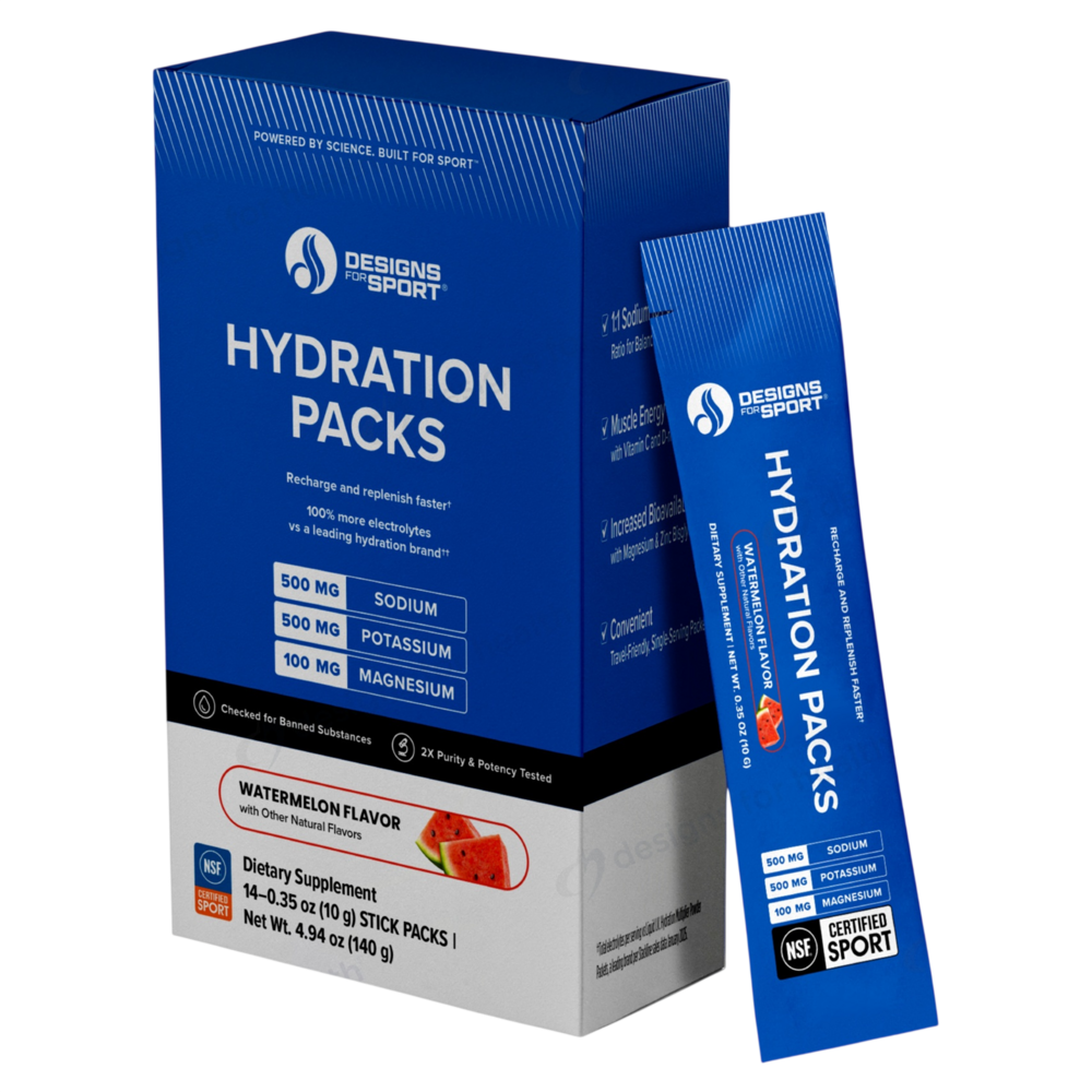 Designs For Sport Hydration Packs, Watermelon (California Only) 14 Stick Packs