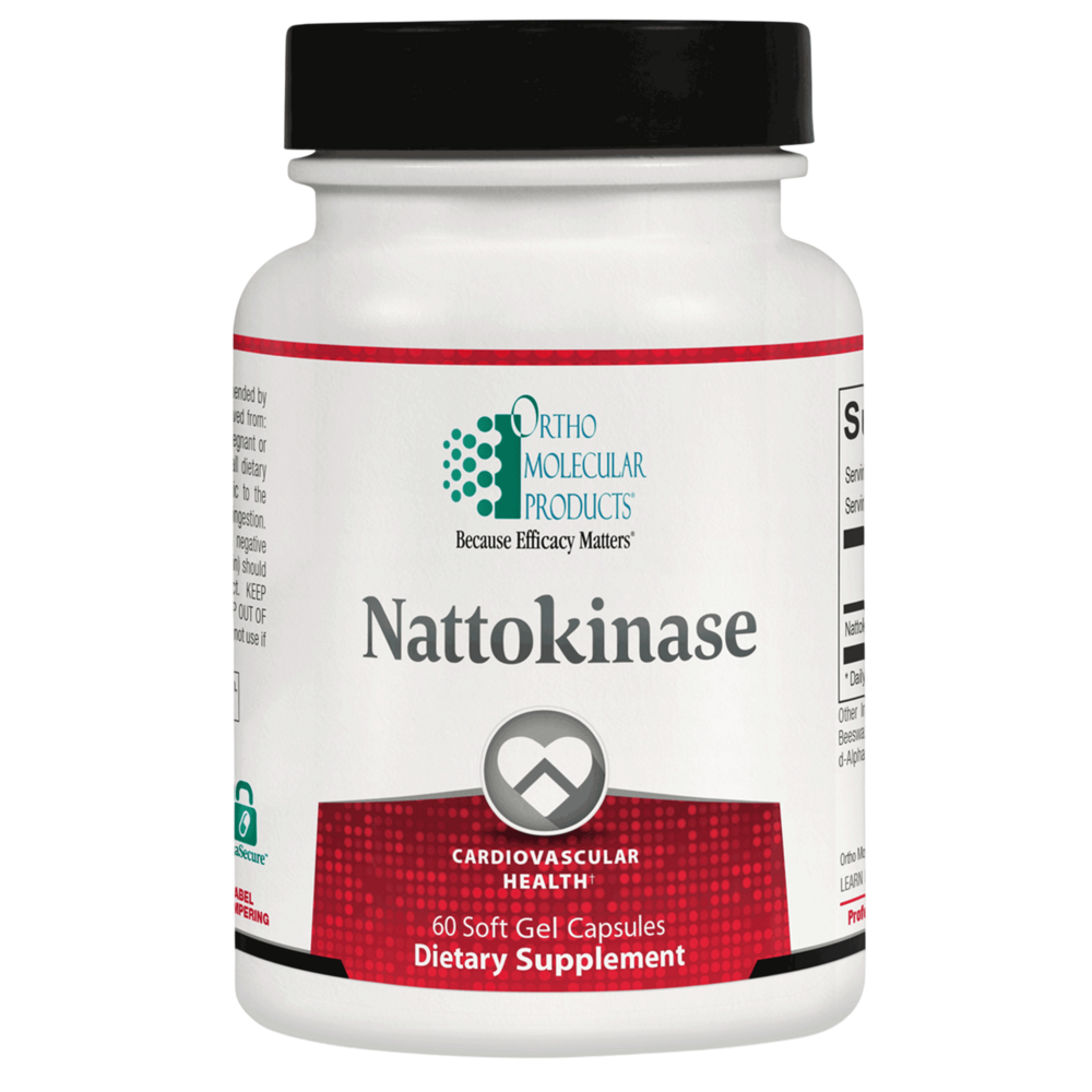 Ortho Molecular Products Nattokinase — 60 Soft Gel Capsules