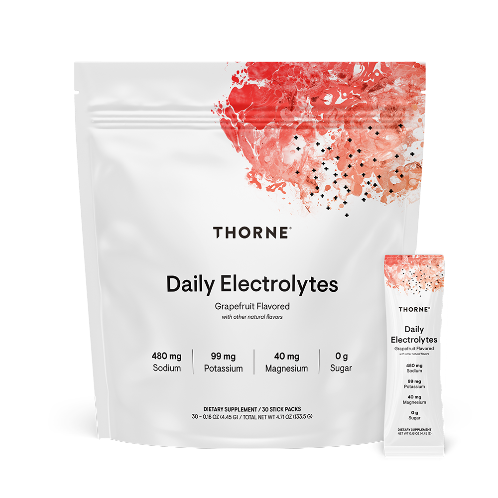 Thorne Daily Electrolytes Stick Packs, Grapefruit 30 packets