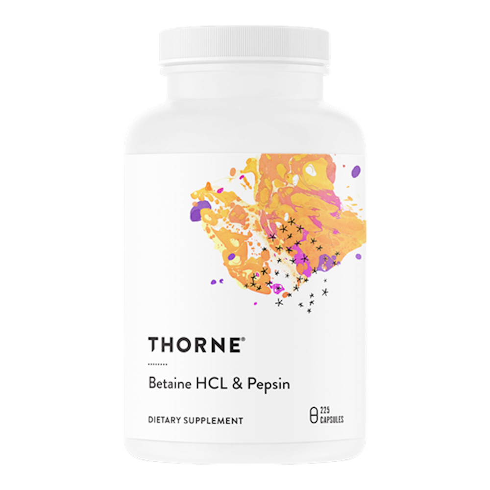 Thorne Betaine HCL & Pepsin 225 capsules