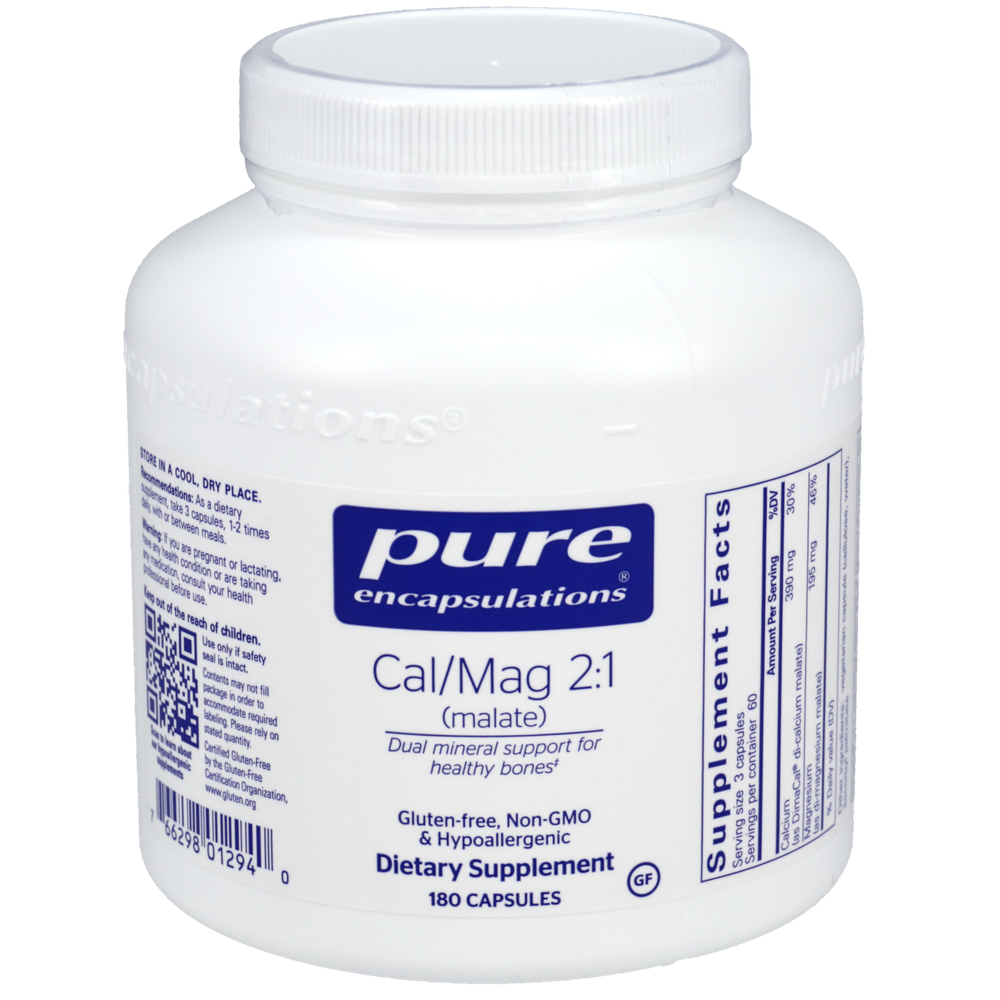 Pure Encapsulations Cal/Mag (Malate) 2:1 180 capsules