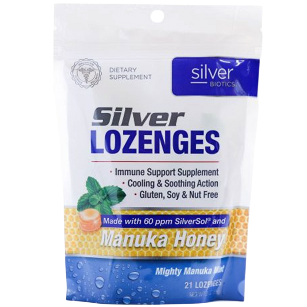 American BioTech Labs Silver Lozenges with Manuka Honey 21 lozenges