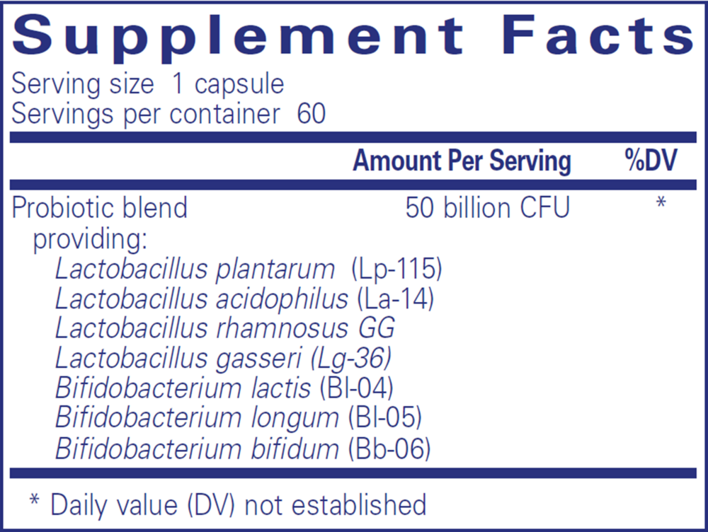 Pure Encapsulations Probiotic 50B 60 capsules