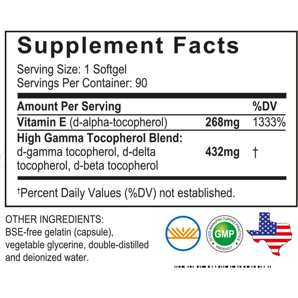 A.C. Grace UNIQUE E® Mixed Tocopherols Concentrate 90 Softgels