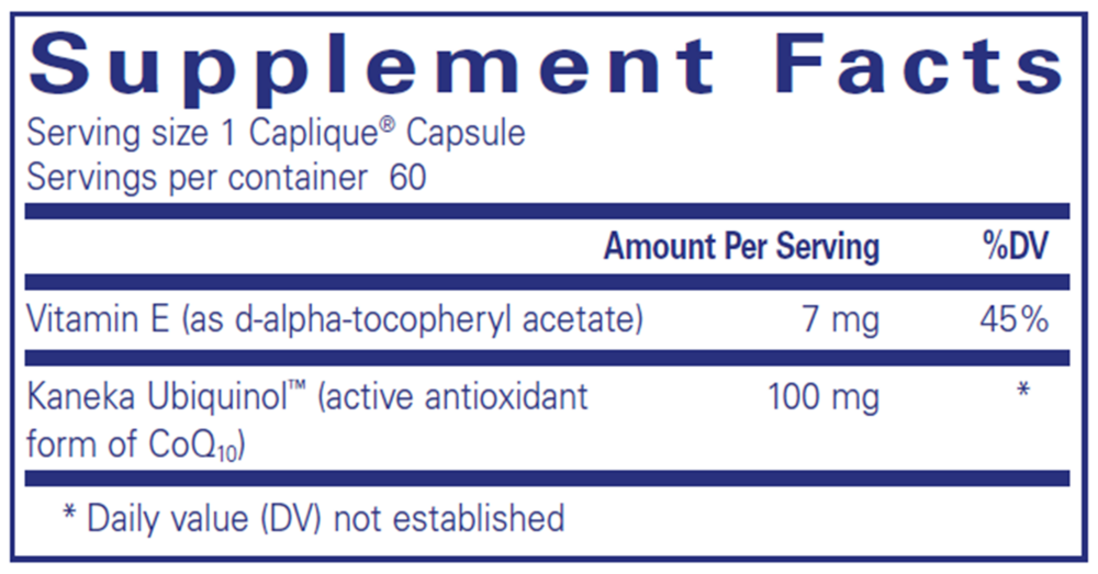 Pure Encapsulations Ubiquinol VESIsorb 60 capsules