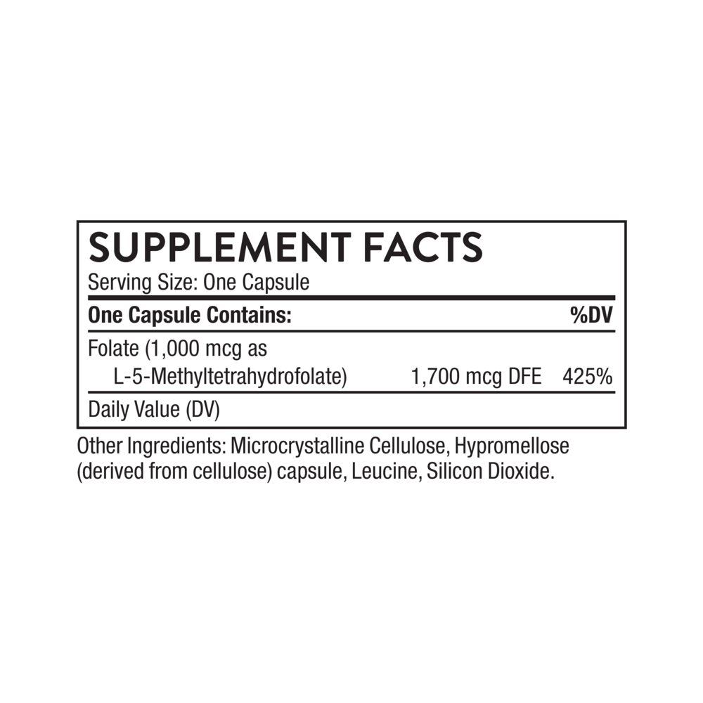 Thorne 5-MTHF 1 mg 90 capsules
