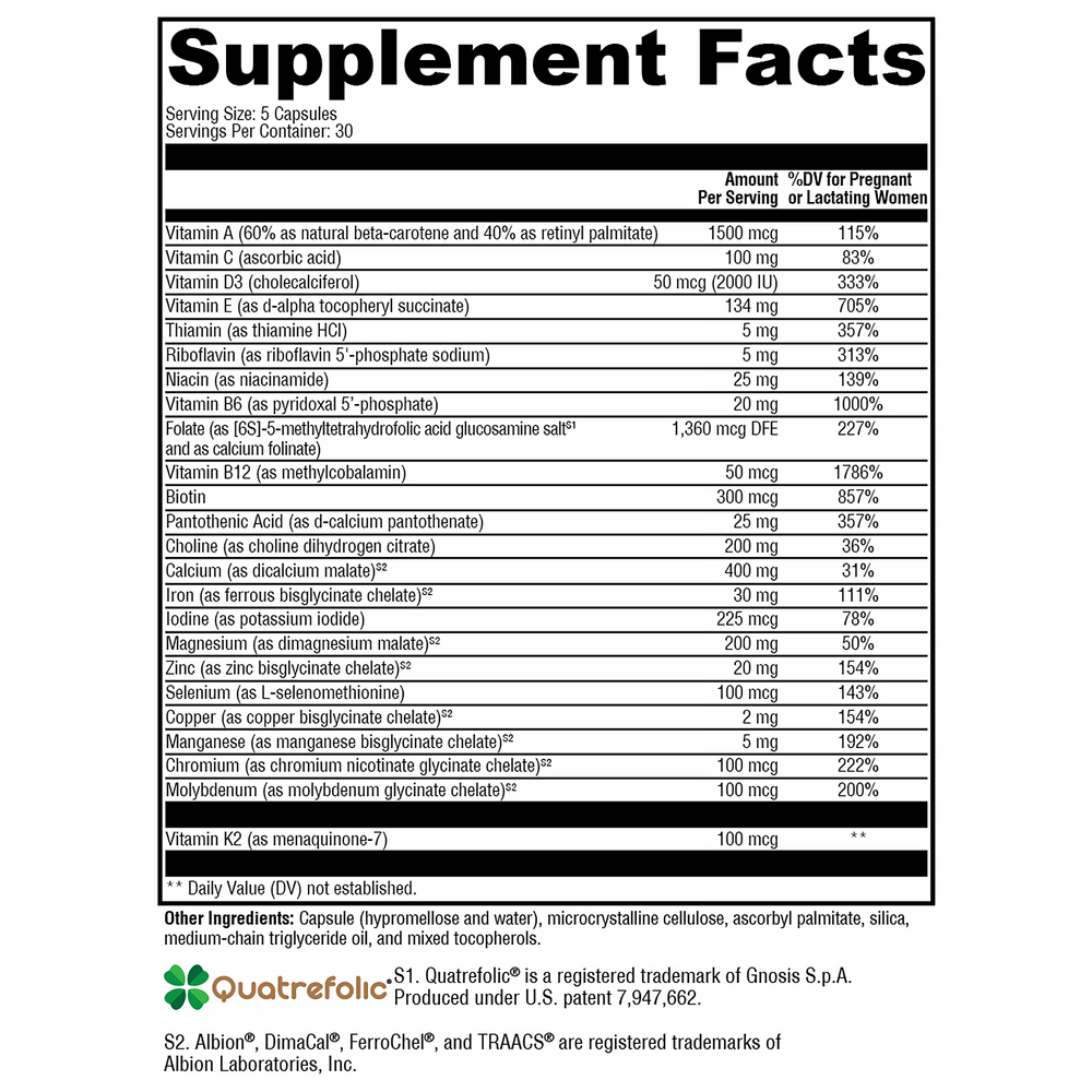 XYMOGEN Prenatal Essentials 150 capsules