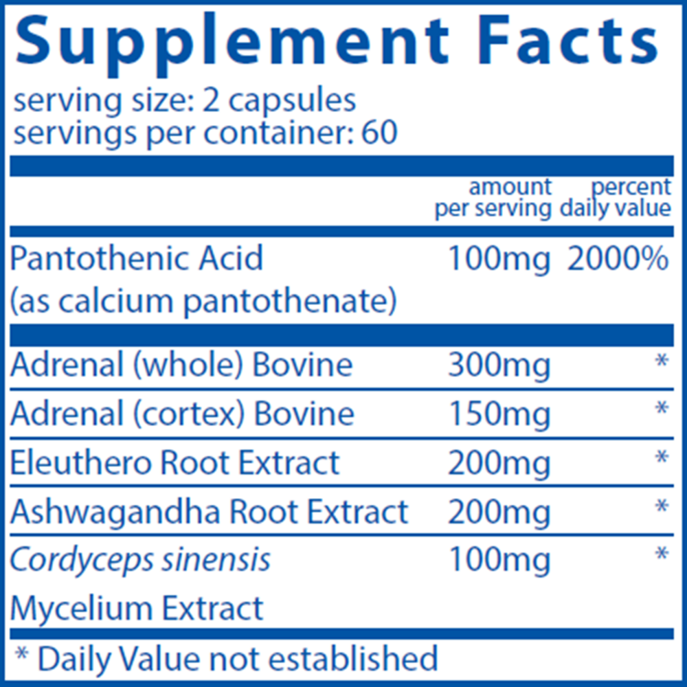 Vital Nutrients Adrenal Support 120 capsules