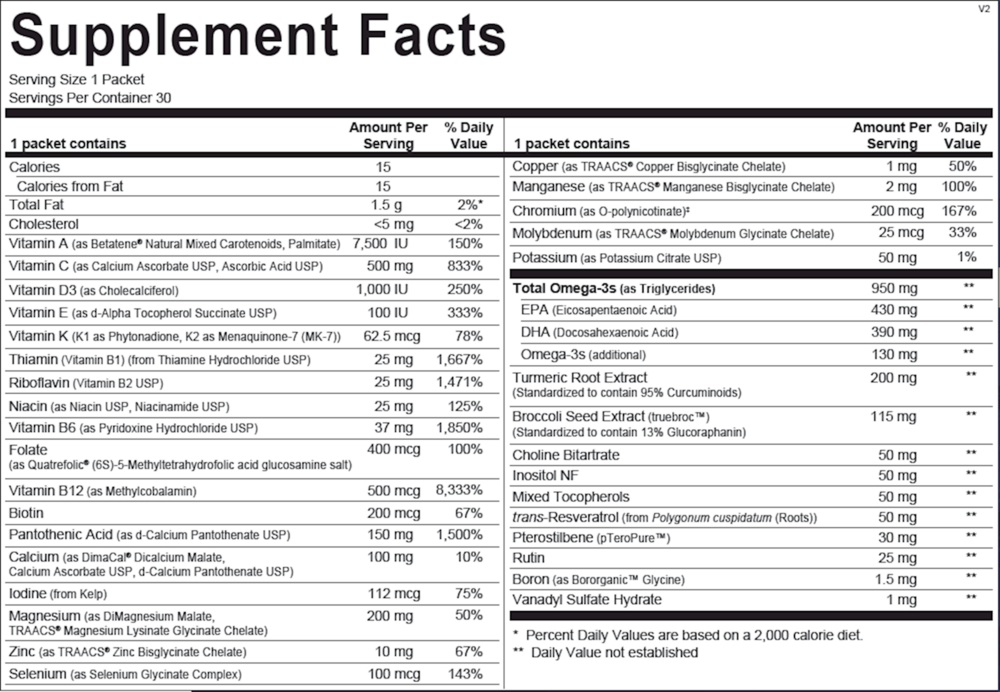 Ortho Molecular Product - Alpha Base Premier Packs 30 packets