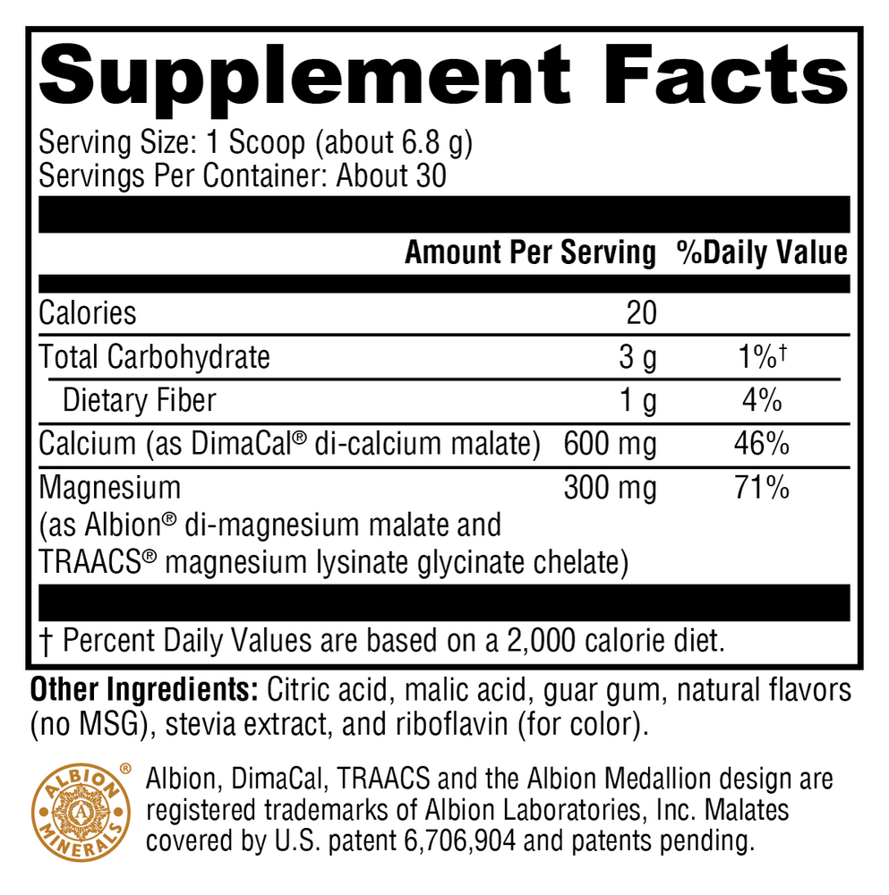 XYMOGEN OptiMag (Magnesium) Plus Calcium Pear 204g