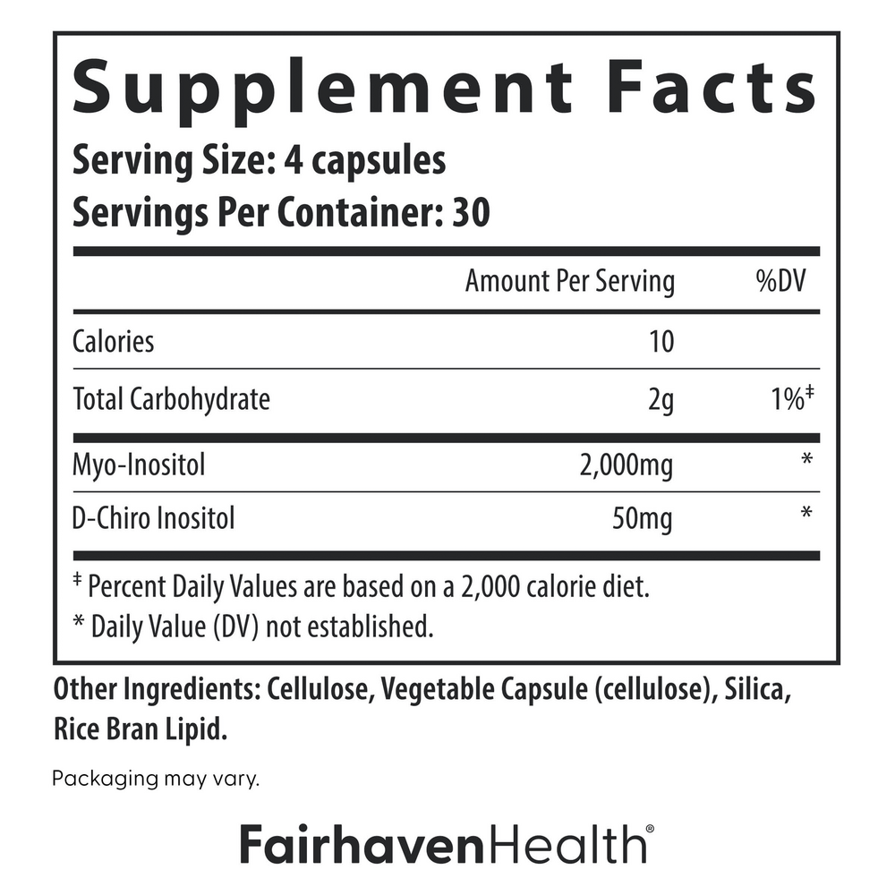 Fairhaven Health Myo + D-Chiro Inositol 40:1 120 capsules
