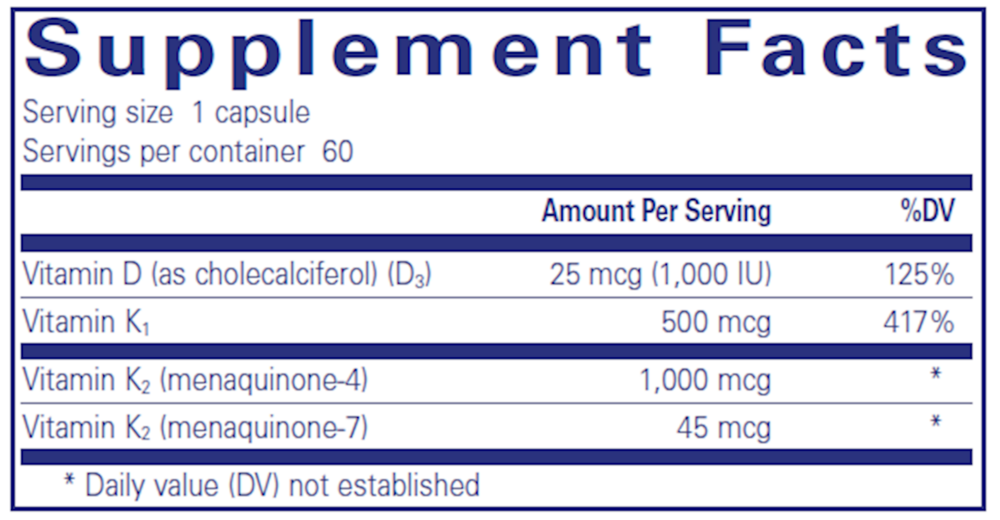 Pure Encapsulations Synergy K 60 capsules