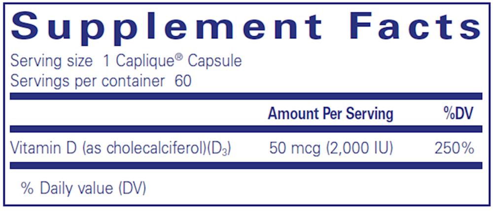 Pure Encapsulations Vitamin D3 VESIsorb 60 capsules