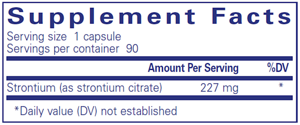 Pure Encapsulations Strontium (Citrate) 90 capsules