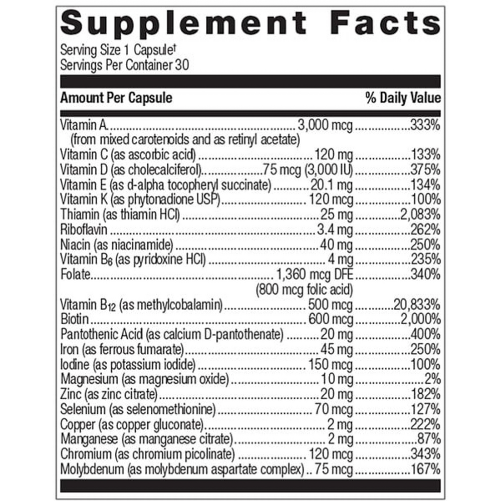 Bariatric Advantage Ultra Solo with Iron 30 capsules