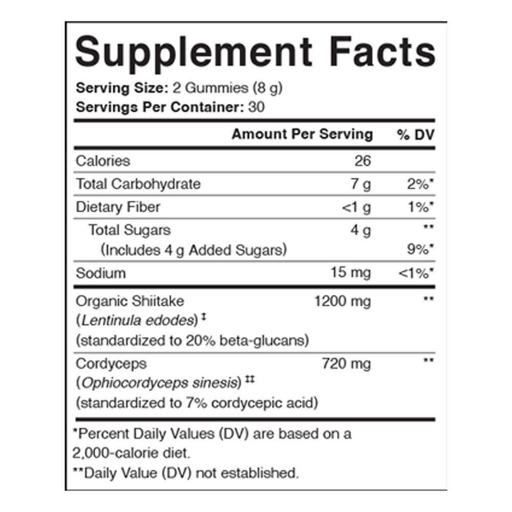 Charlotte's Web Cordyceps+Shiitake Energy Support Gummy 60 gummies