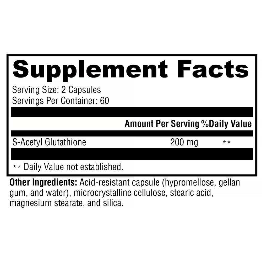 XYMOGEN S-Acetyl Glutathione (Antioxidant Support) 120 Capsules