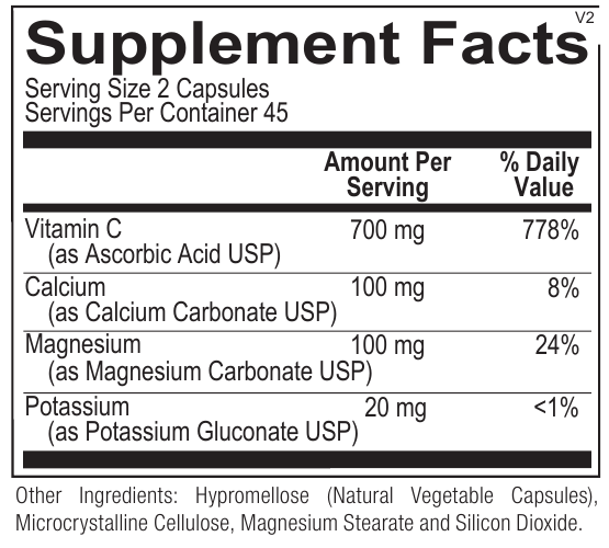 Ortho Molecular Product Buffered C Capsules 90 capsules