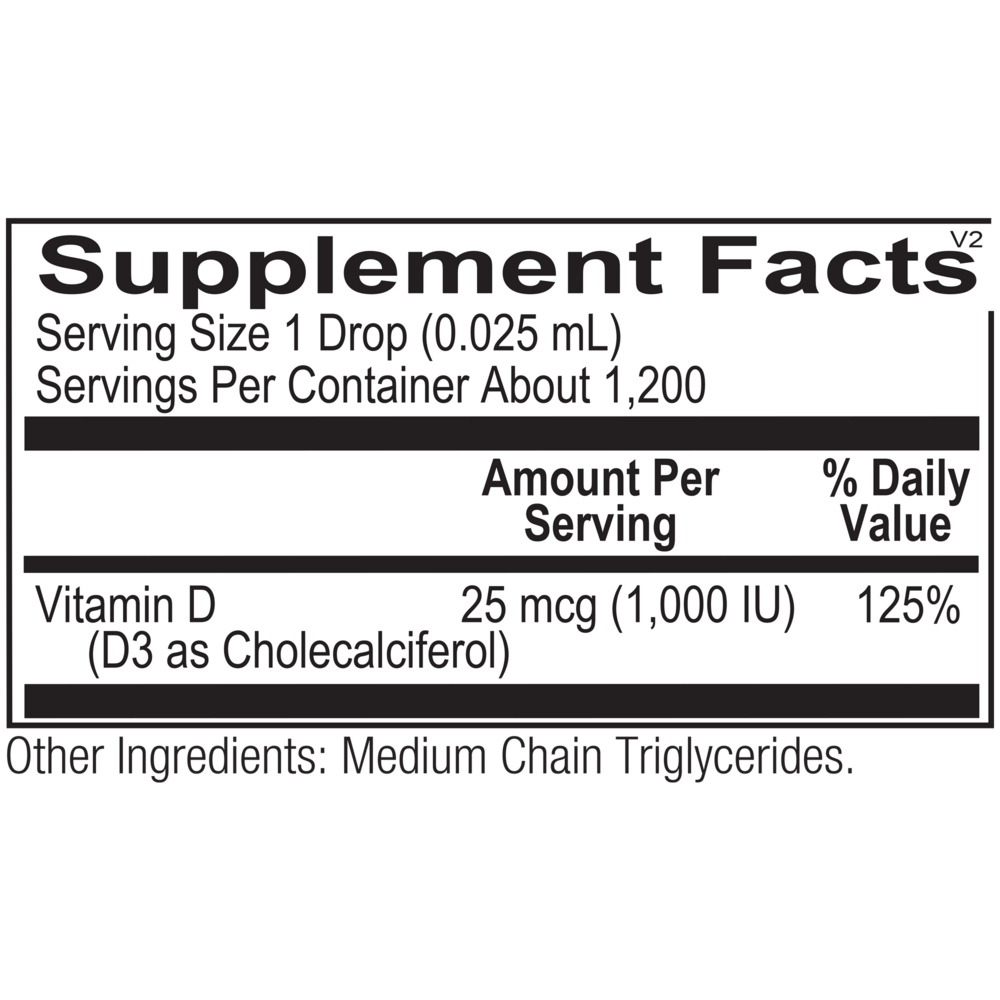 Ortho Molecular Product Vitamin D3 Liquid 1 oz