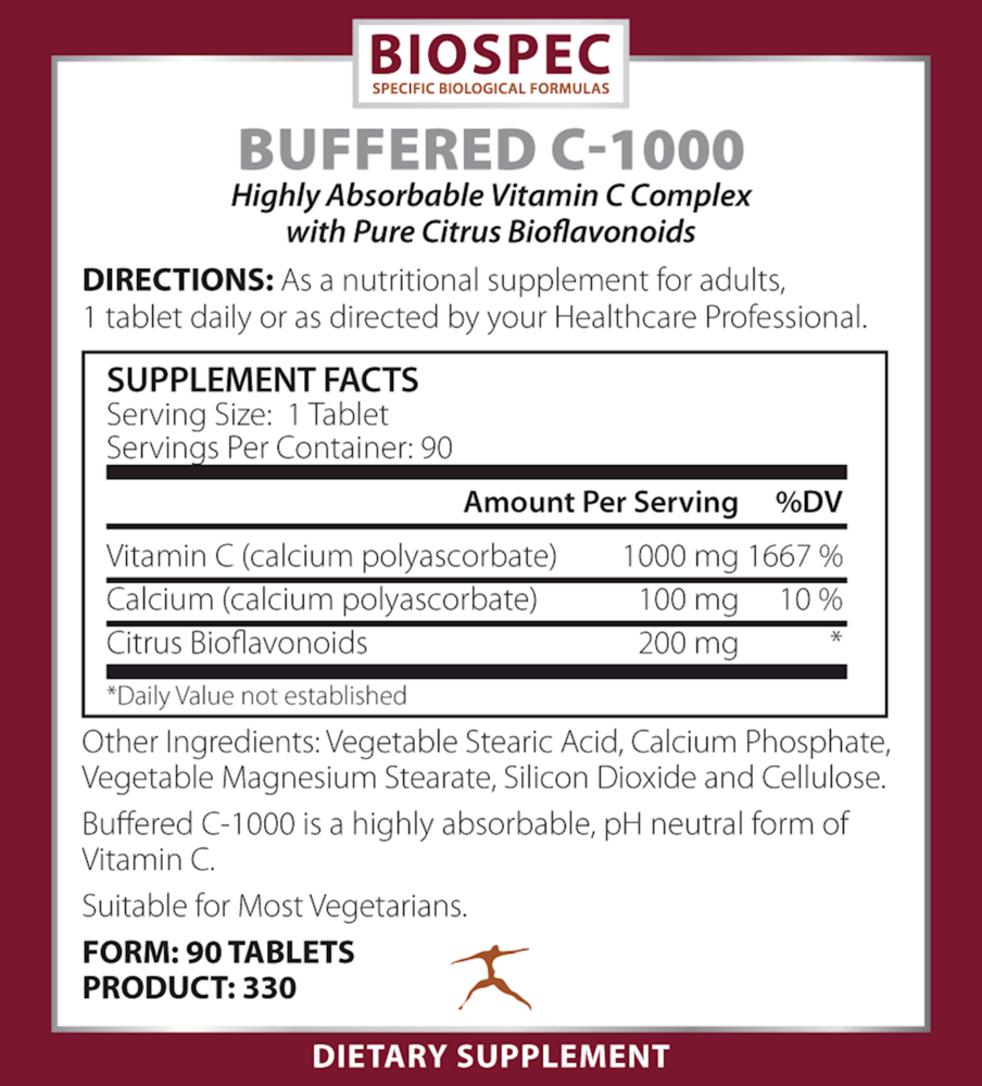 Biospec Nutritionals Buffered C-1000 90 tablets