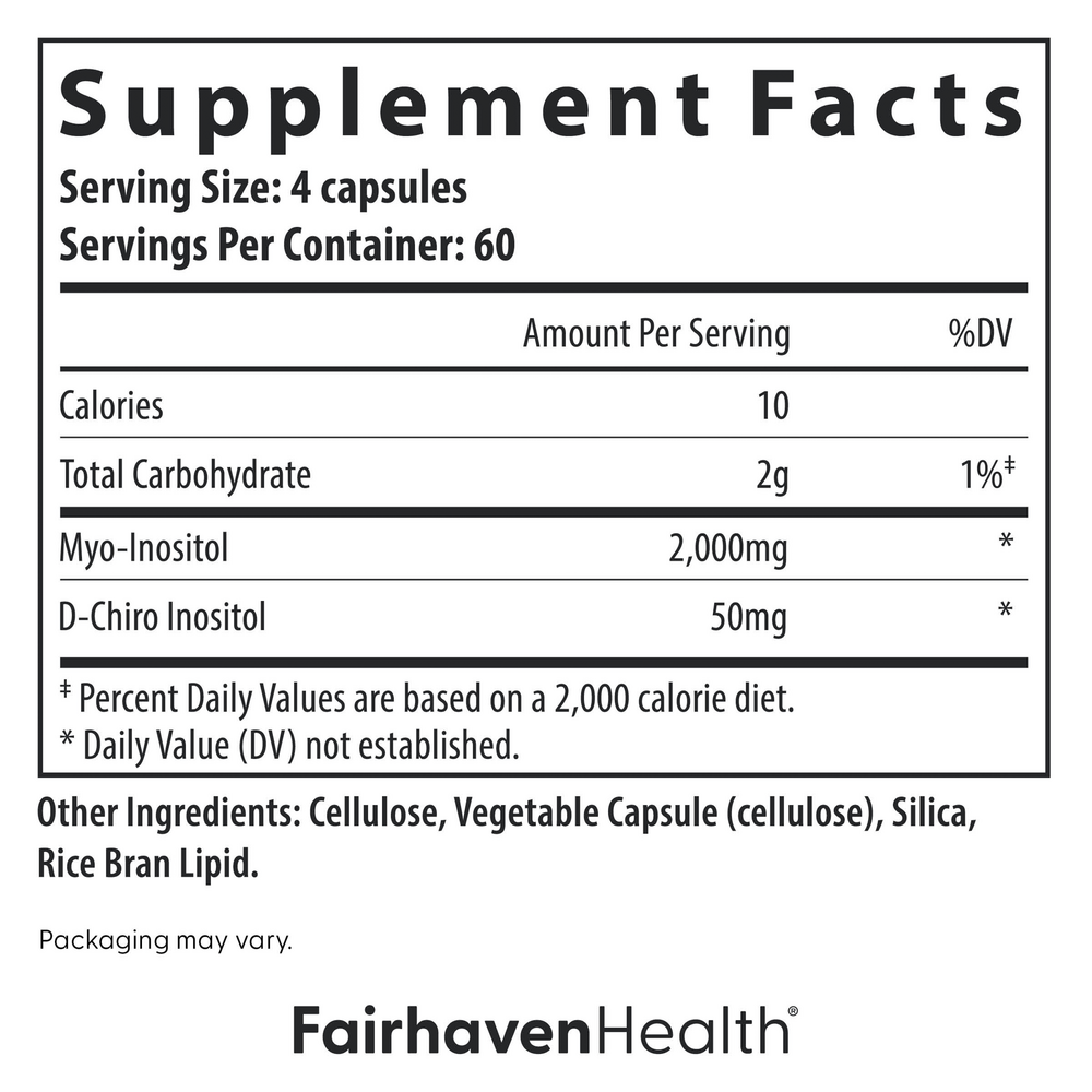 Fairhaven Health Myo + D-Chiro Inositol 40:1 240 capsules