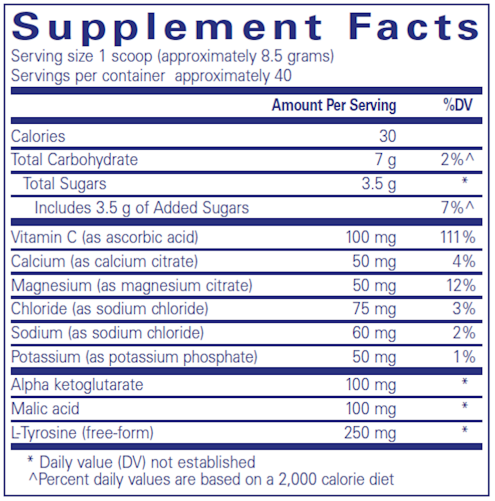 Pure Encapsulations Electrolyte/Energy Formula 340g