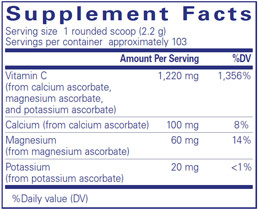 Pure Encapsulations Ascorbic 227g