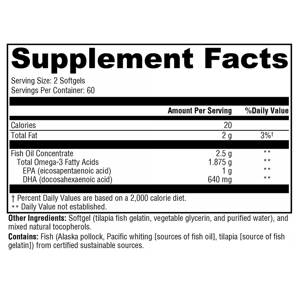 XYMOGEN OmegaPure 820 (Fish Oil) 120 Softgels