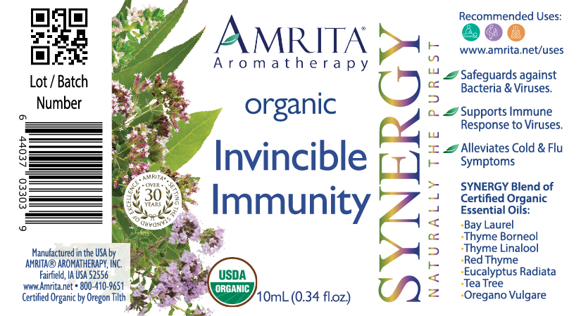 Amrita Aromatherapy Invincible Immunity Organic 0.34oz