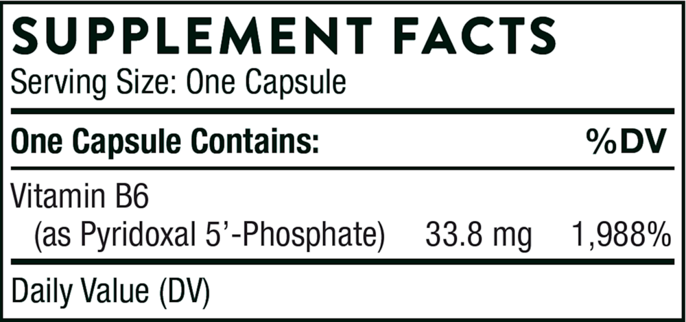 Thorne Pyridoxal 5'-Phosphate 180 capsules